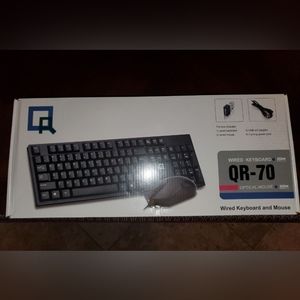 New QT-70 wired keyboard and optical mouse